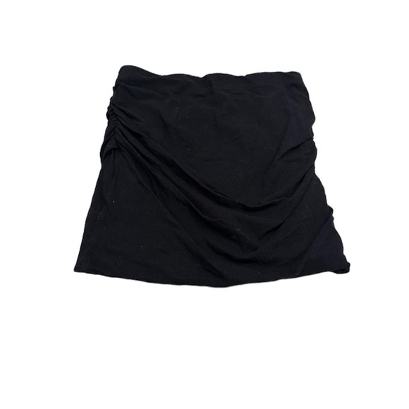 James Perse Wrap Mini Skirt in Black - Picture 5 of 7